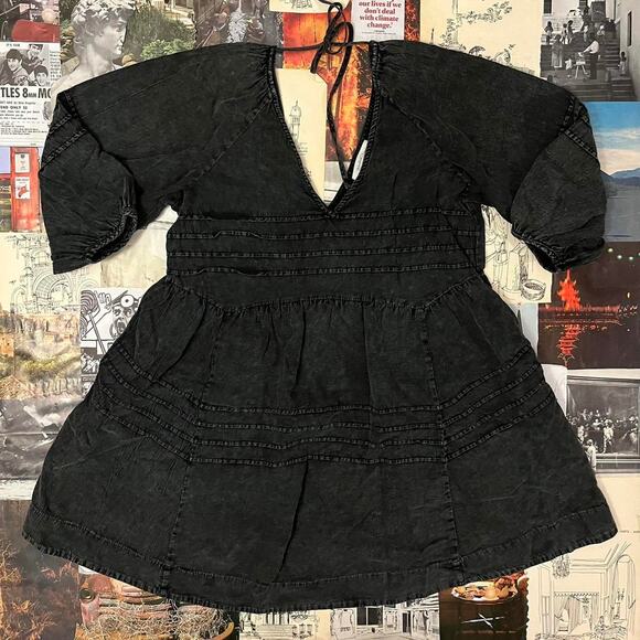 Mustard Seed acid wash midi dress - Picture 3 of 8